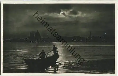 Venezia - Nachtaufnahme - Foto-Ansichtskarte 30er Jahre