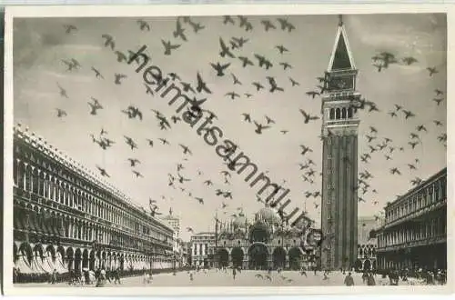 Venezia - Piazza S. Marco - Campanile - Foto-Ansichtskarte 30er Jahre