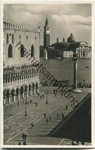 Venezia - Piazzetta con Palazzo Ducale - Foto-Ansichtskarte 30er Jahre