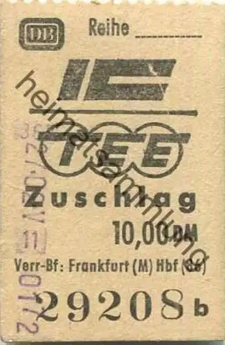 Deutschland - IC TEE Zuschlag - Frankfurt (M)