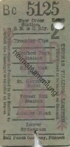 Grossritannien - London - Thomas Tilling Limited - Ticket - Fahrschein