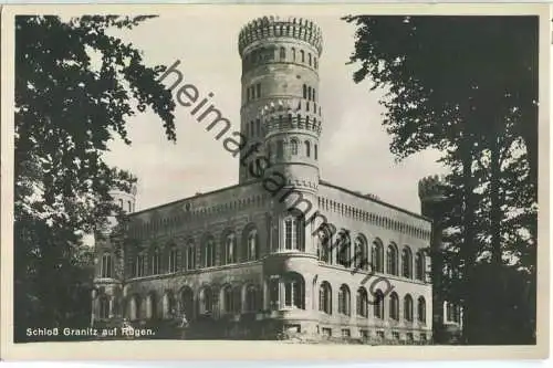 Schloss Granitz auf Rügen - Foto-Ansichtskarte 30er Jahre - Cramers Verlag Dortmund