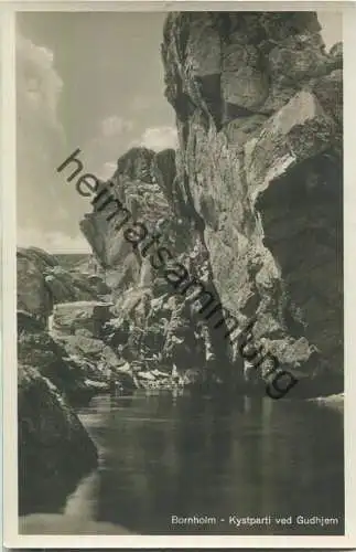 Bornholm - Kystparti ved Gudhjem - Verlag Frits Sorensen Ronne 30er Jahre