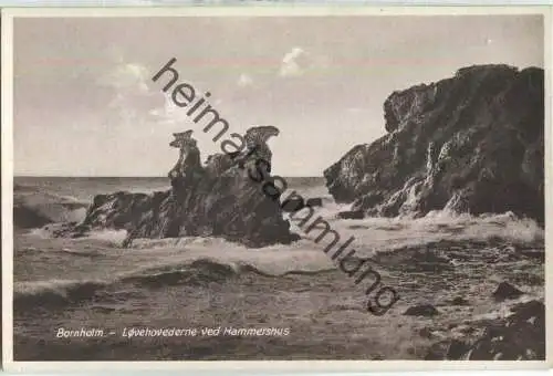 Bornholm - Lovehovederne ved Hammershus - Verlag Frits Sorensen Ronne 30er Jahre