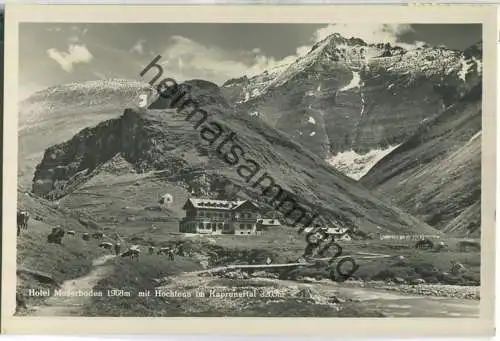 Hotel Moserboden mit Hochtenn im Kaprunertal - Foto-Ansichtskarte - Verlag C. Jurischek Salzburg