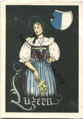 Trachtenkarte - Verlag Ars helvetica Zürich