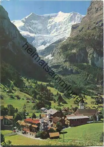 Grindelwald - Kirche und Fiescherhörner - Verlag H. Steinhauer Interlaken