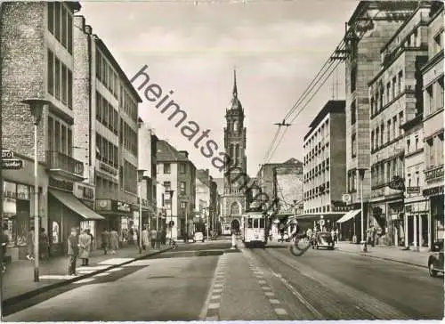 Krefeld - Rheinstrasse - Strassenbahn - Foto-Ansichtskarte