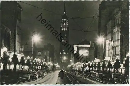 Krefeld - Rheinstrasse - Weihnachtsbeleuchtung - Foto-Ansichtskarte - Cramers Kunstanstalt KG Dortmund