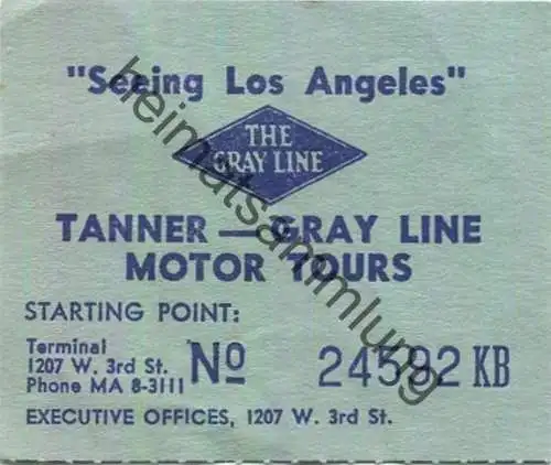 USA - Seeing Los Angeles - The Gray Line - Tanner Gray Line Motor Tours