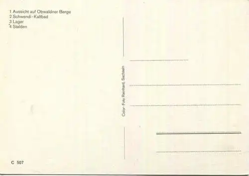 Glaubenberg - AK Grossformat - Verlag Reinhard Sachseln