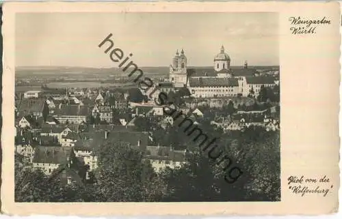 Weingarten - Blick von der Welfenburg - Verlag Aubert Ulrich Ravensburg - Feldpost