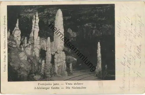 Adelsberger Grotte - Höhlen von Postojna - Foto-Ansichtskarte - Verlag M. Schäber Adelsberg