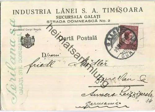 Postkarte - Industria Lanei SA Timosoara