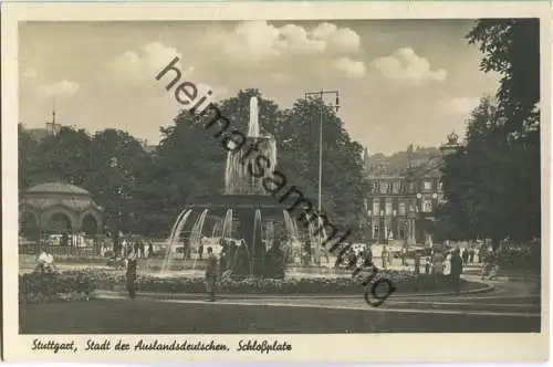 Stuttgart - Schlossplatz - Foto-Ansichtskarte - Verlag Franckh Stuttgart
