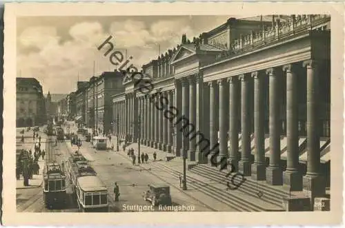 Stuttgart - Königsbau - Strassenbahn - Foto-Ansichtskarte - Verlag Hans Boettcher Stuttgart