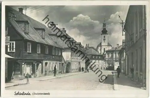 Schönlinde - Krasna Lipa - Sudetenland - Foto-Ansichtskarte ohne Verlagsangabe - Feldpost