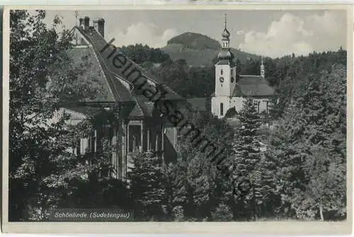 Schönlinde - Krasna Lipa - Teilansicht - Verlag J. Marschner Schönlinde