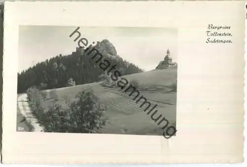 Burg Tolstejn - Burgruine Tollenstein - Stempel Burggasthaus Post St. Georgenthal