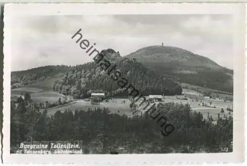 Burg Tolstejn - Burgruine Tollenstein - Tannenberg - Stempel Burggasthaus Post St. Georgenthal