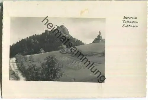 Burg Tolstejn - Burgruine Tollenstein - Stempel Burggasthaus Post St. Georgenthal