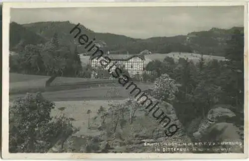 Dittersbach - Jetrichovice - Erholungsheim der B. K. V. A. Rumburg - Foto-AK ohne Verlagsangabe