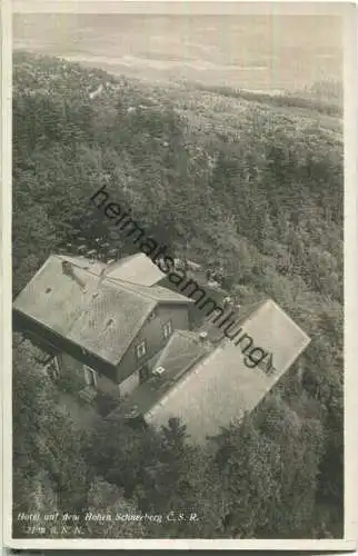 Decinsky Sneznik - Hoher Schneeberg - Hotel - Foto-Ansichtskarte - Verlag B. Dörner Hoher Schneeberg