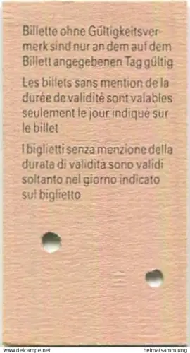 Schweiz - St. Moritz Scuol-Tarasp Davos Frauenkirch retour - Fahrkarte 1/2 Preis 1987