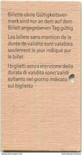 Schweiz - Konolfingen Stalden im Emmental einfach - Fahrkarte 1/2 Preis 1986