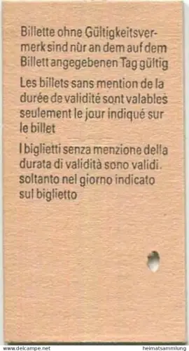 Schweiz - Nebikon Sursee Brittnau-Wikon einfach - Fahrkarte 1986