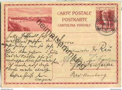 Basel - Bildpostkarte - Ganzsache - gelaufen 1961