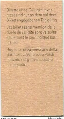 Schweiz - Zollikofen Bern via SBB einfach - Fahrkarte 1/2 Preis 1990