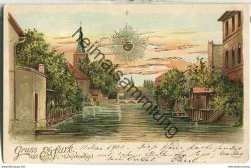 Erfurt - Im Venedig - Verlag Ch. Niedling Erfurt - gel. 1899