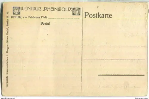 Berlin - Weinhaus Rheingold - Verlag J. Bargon Söhne Berlin