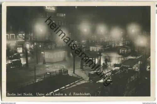 Berlin - Unter den Linden - Nachtaufnahme - Verlag I. W. B. Nr. 640
