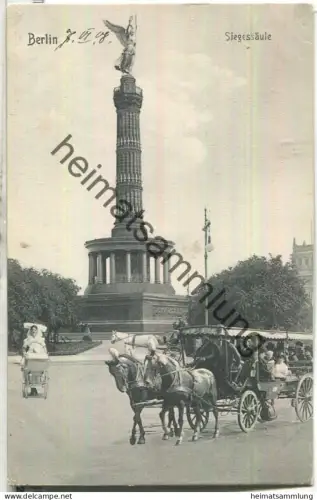 Berlin - Siegessäule - Rundfahrtskutsche - Verlag Gross Berlin