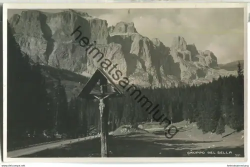 Gruppo del Sella - Hüttenstempel - Foto-Ansichtskarte - Verlag Fot. G. Ghedina Cortina d'Ampezzo 20er Jahre