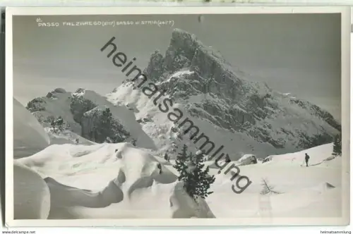 Passo Falzarego - Sasso di Stratia - Foto-Ansichtskarte - Hüttenstempel - 20er Jahre