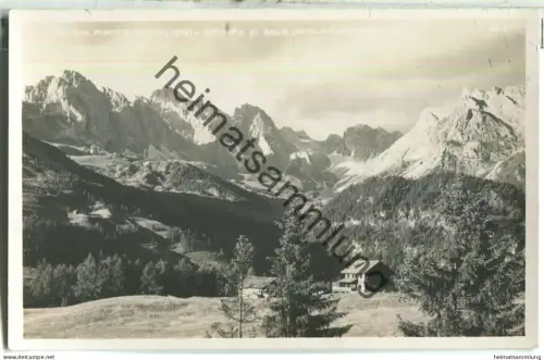 Monte Pana - Gruppo di Odle - Geislergruppe - Foto-Ansichtskarte - Editore Ghedina Cortina d' Ampezzo 20er Jahre