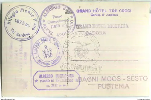 Monte Pana - Gruppo di Odle - Geislergruppe - Foto-Ansichtskarte - Editore Ghedina Cortina d' Ampezzo 20er Jahre