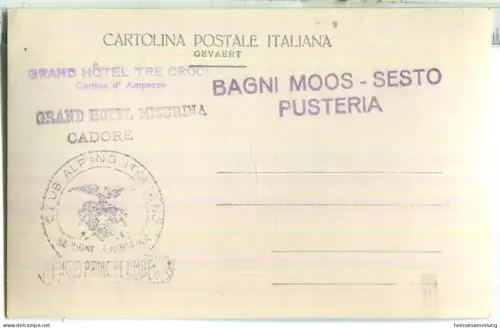 Passo Falzarego - Nuvolao Alto - Foto-Ansichtskarte - Hüttenstempel - 20er Jahre