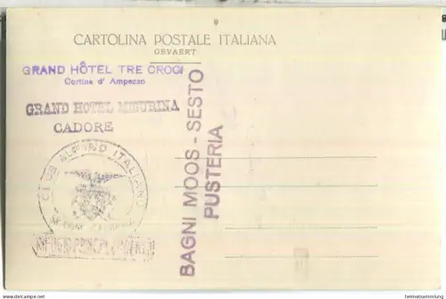 Cortina - Monte Cristallo - Hüttenstempel - Foto-Ansichtskarte 20er Jahre
