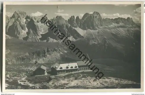 Gruppo delle Dolomiti - Rif Albergo Monte Pez - Foto-Ansichtskarte - Hüttenstempel - 20er Jahre
