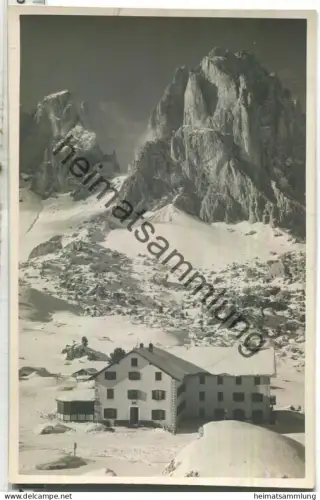 Gruppo delle Dolomiti - Passo Sella - Gruppo Sassolungo - Foto-Ansichtskarte - Hüttenstempel