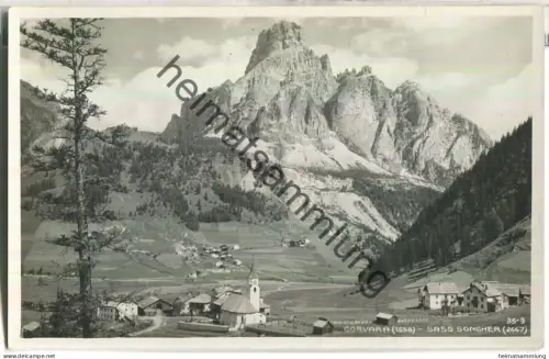 Corvara - Kurfar - Sass Songher - Foto-Ansichtskarte - Hüttenstempel - Verlag Fotographia Ghedina Cortina d'Ampezzo