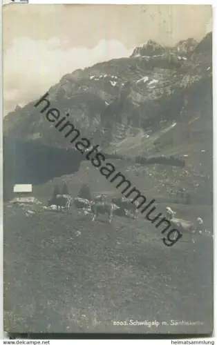 Schwägalp mit Säntiskette - Foto-Ansichtskarte - Verlag Frei & Co St. Gallen