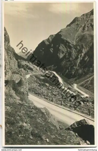 Flüela-Pass - Kehren von Chantsura - Foto-Ansichtskarte - Verlag Photohaus Berni Klosters