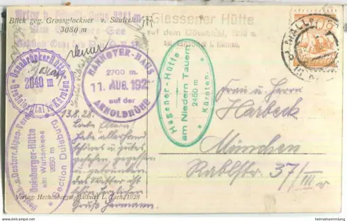 Säuleck - Grossglockner - diverse Hüttenstempel - Verlag Hechenberger Mallnitz