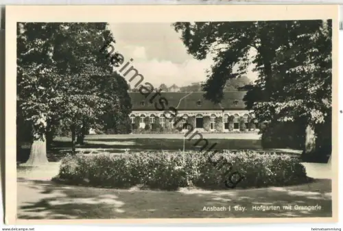 Ansbach - Hofgarten - Orangerie - Foto-Ansichtskarte - Verlag Löffler & Co Greiz