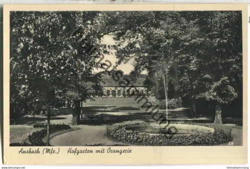 Ansbach - Hofgarten - Orangerie - Verlag F. H. Dennerlein Nürnberg
